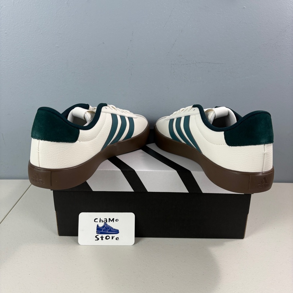Adidas VL Court 3.0 Sneaker Casual Shoes White Green Teal JR8635 Men's Sz - Picture 5 of 16